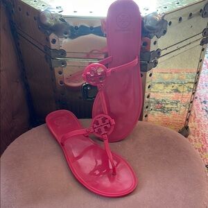 Tory Burch pink mini miller jelly sandal
